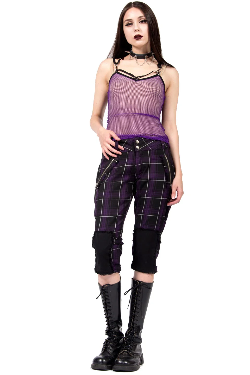 Vintage Purple Fishnet Tank Top - Image 4