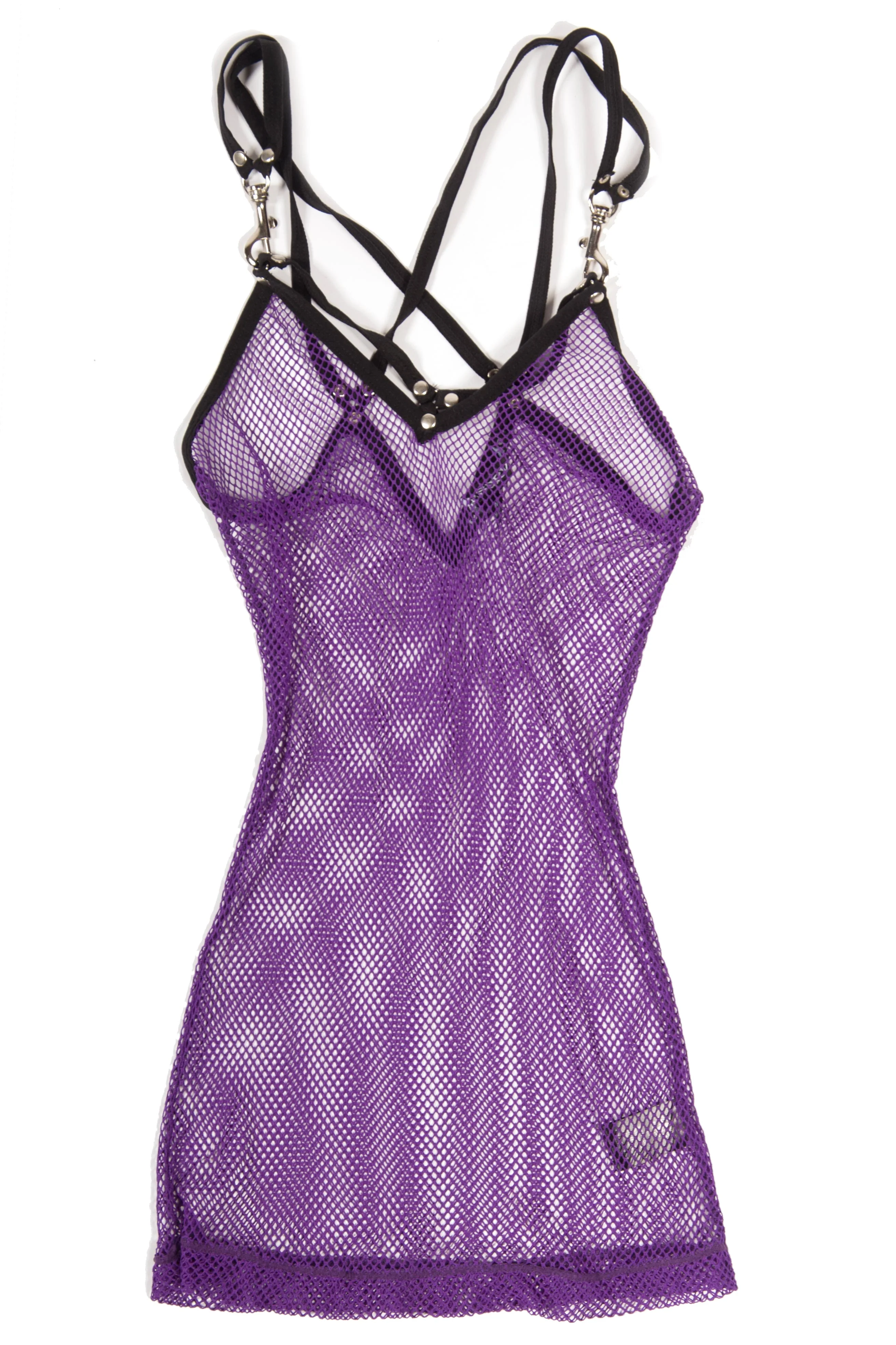 Vintage Purple Fishnet Tank Top - Image 5