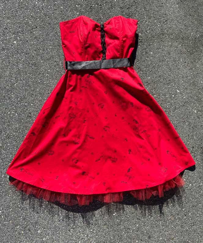 VINTAGE ROCKABILLY RUMBLE PIN UP DRESS