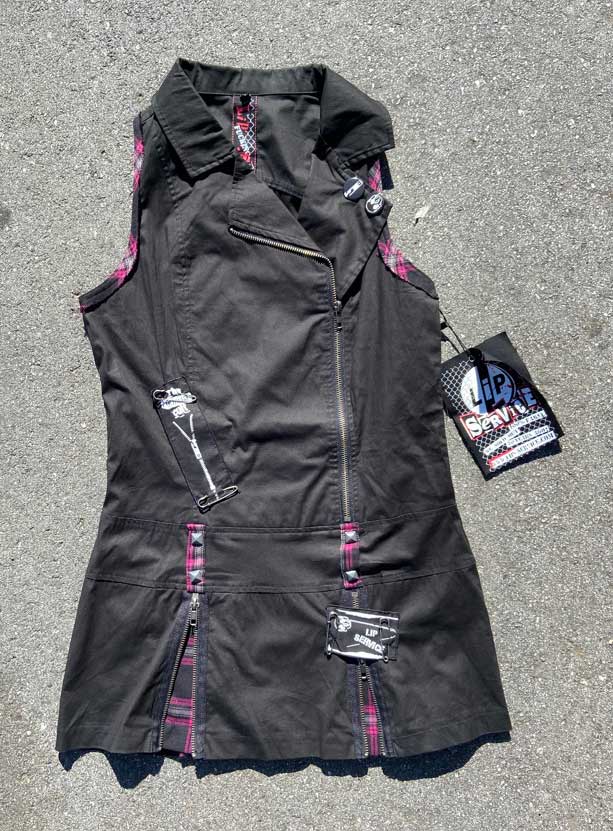 Vintage Sleeveless Punk & Disorderly Dress