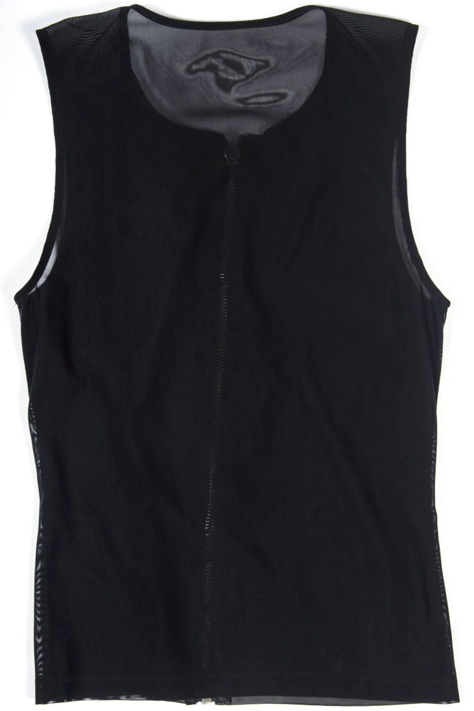 Vintage Zip Front Mesh Back Top - Image 4