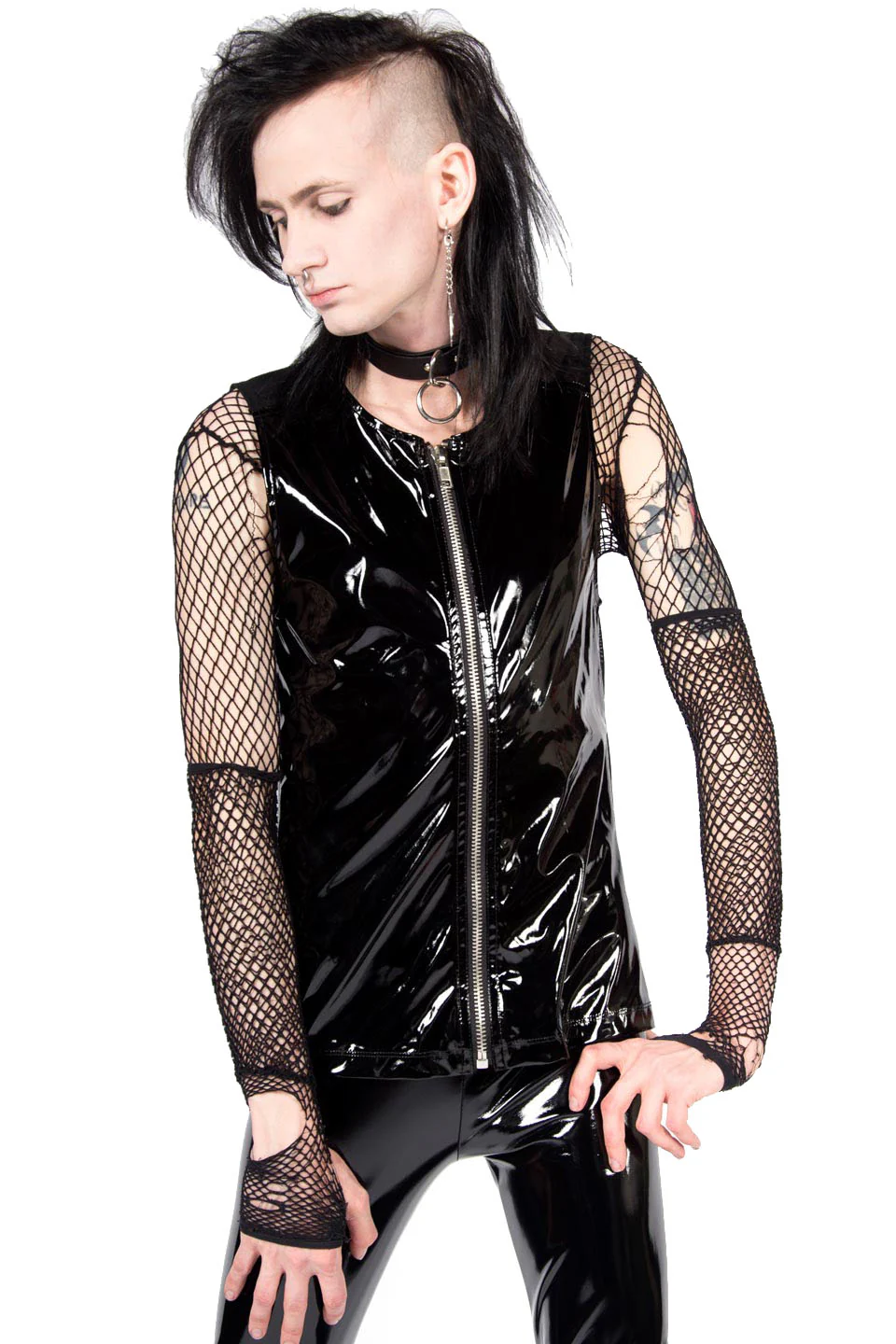 Vintage Zip Front PVC Top - Image 5