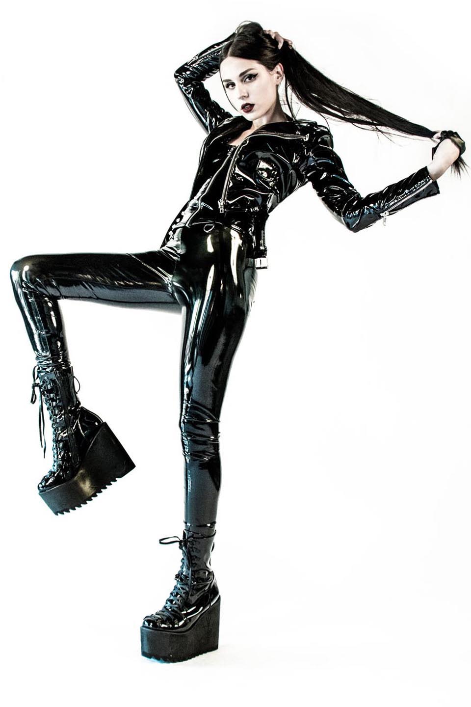 Classic Vinyl Moto Jacket - Image 3