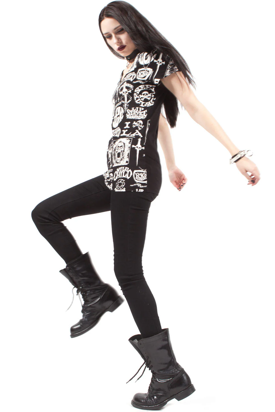 Multi Logo V-neck T-Shirt - Image 2