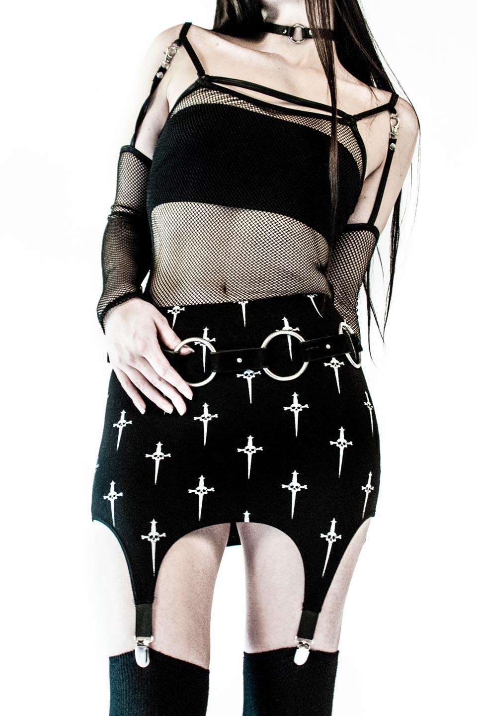 Black Transformer Fishnet Top - Image 3