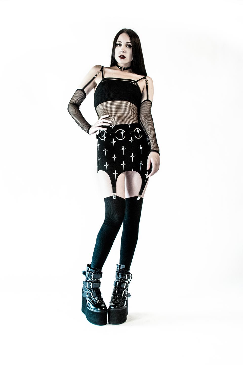 Black Transformer Fishnet Top - Image 5