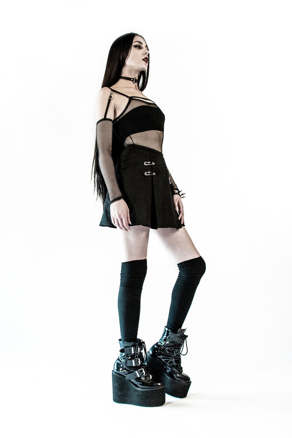 Black Transformer Fishnet Top - Image 6