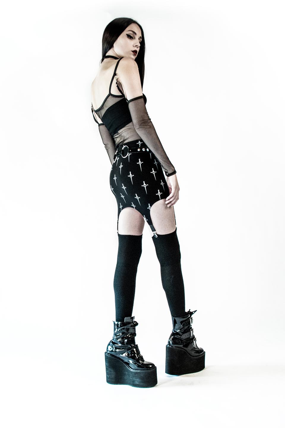 Black Transformer Fishnet Top - Image 9