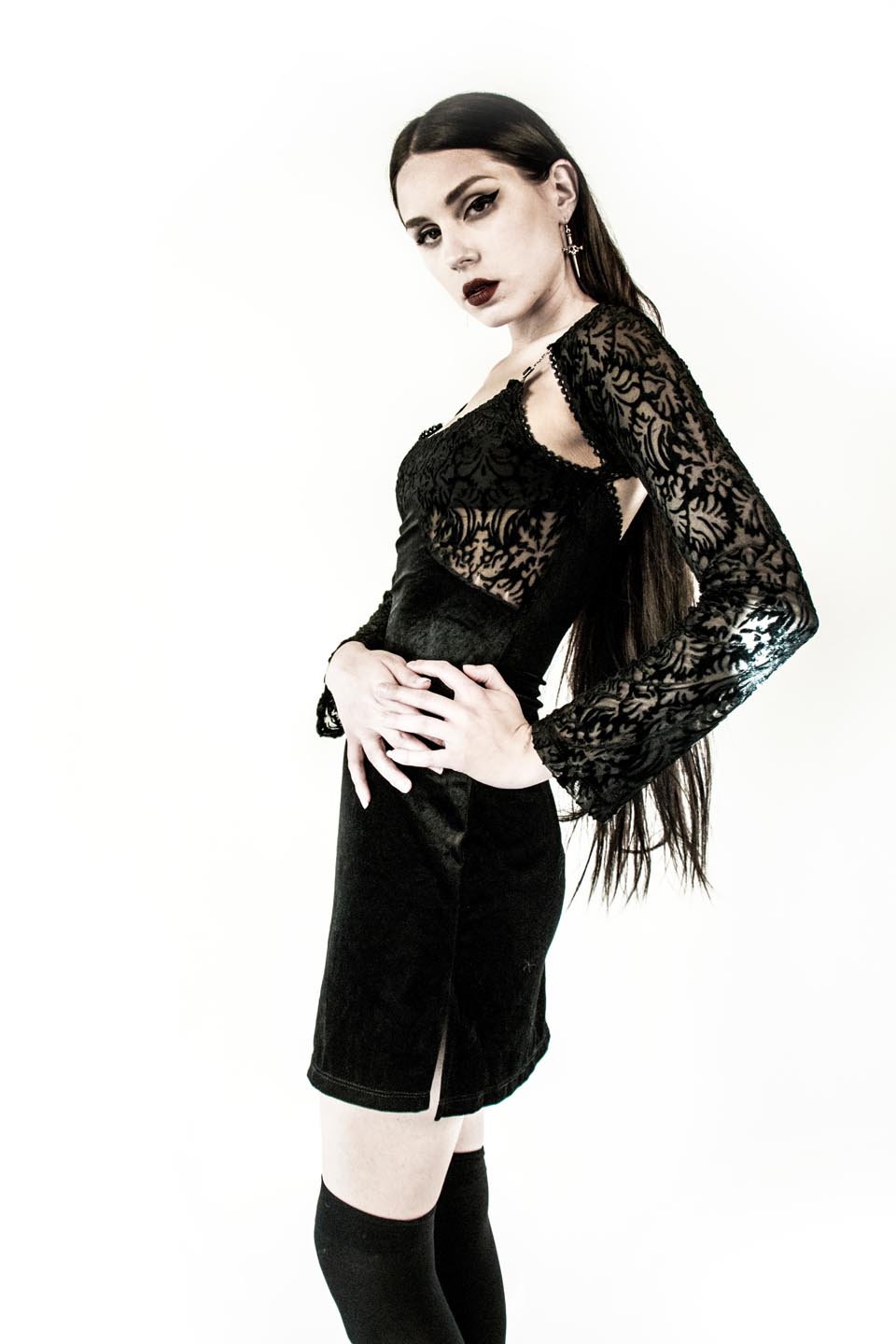 Vintage Velvet Burnout Dress - Image 2
