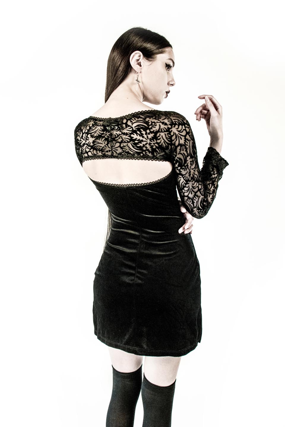 Vintage Velvet Burnout Dress - Image 3